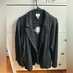 Women’s Ava & Viv Black Single Button Faux Pockets Blazer. Size 2X